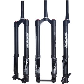 QIANMEI Mini Bike Forks 26 27.5 29 Inch Downhill Mountain Bike Suspension Fork Travel 150mm Tapered Front Fork Adjustable Rebound Thru Axle Boost 15x110mm