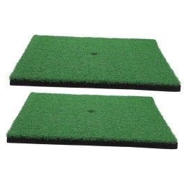 LIOOBO Golfs Chipping Pad 2pcs Practice Mat Child Portable 8mmeva Foam Bottom Broken Grass Putting Mat