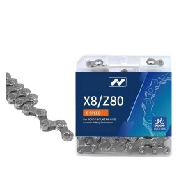 Speed Bike Chain Bike Chain 6 7 8 9 10 11 12 Speed Electroplated Silver Bicycle Chain Mountain Road Chains Part 116 Links (Color : Silver 6 7 8 Speed)