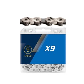 High Strength Bicycle Chain Bicycle Chain 6 8 9 10 11 12 Speed Bike Chain Road Bike Chain with Bicycle Parts (Color : X9 Silver 116L)
