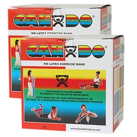 CanDo Latex Free Exercise Band - 100 yard (2 x 50 yard rolls) - Red - light