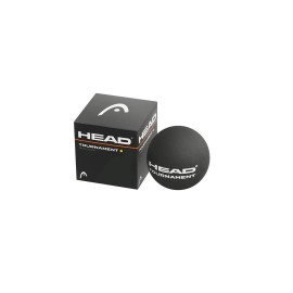 Head Tournament Single Dot Squash Ball, Black, Kid Size