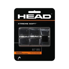 Head Extreme Soft Tennis Overgrip, Colour - Black, (Pack Of 3)