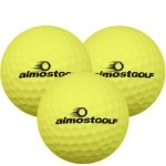 Almost Golf Limited Flight Golf Balls 3 Ball Pack -Yellow