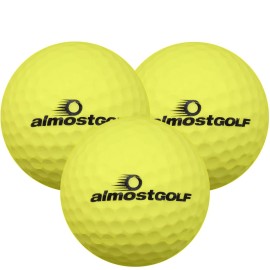 Almost Golf Limited Flight Golf Balls 3 Ball Pack -Yellow