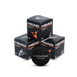 Head Prime Double Dot Squash Ball, Black Pack Of 3