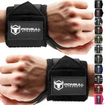 Iron Bull Strength Wrist Wraps (18 ) For Powerlifting, Bodybuilding, Weight Lifting - Wrist Support Braces For Weight Strength Training (Black)