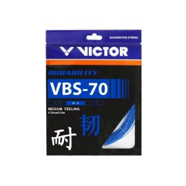 Victor Vbs-70 (0.70Mm X 10Mm) Durability Medium Feeling Badminton String Available In 7 Different Color (Pack Of 2) (Blue)