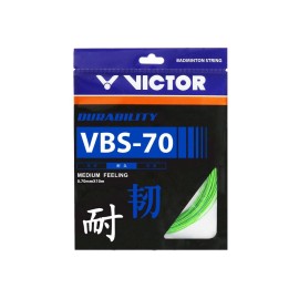 Victor Vbs-70 (0.70Mm X 10Mm) Durability Medium Feeling Badminton String Available In 7 Different Color (Pack Of 2) (Green)