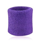 Play2Fit 4 Wristband (2 Pair) Soft Sweatband For All Sport, Stretchable, Sweat Absorbent Supports Wrist Made In India (Purple, 3 Inch)