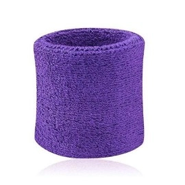 Play2Fit 4 Wristband (2 Pair) Soft Sweatband For All Sport, Stretchable, Sweat Absorbent Supports Wrist Made In India (Purple, 3 Inch)