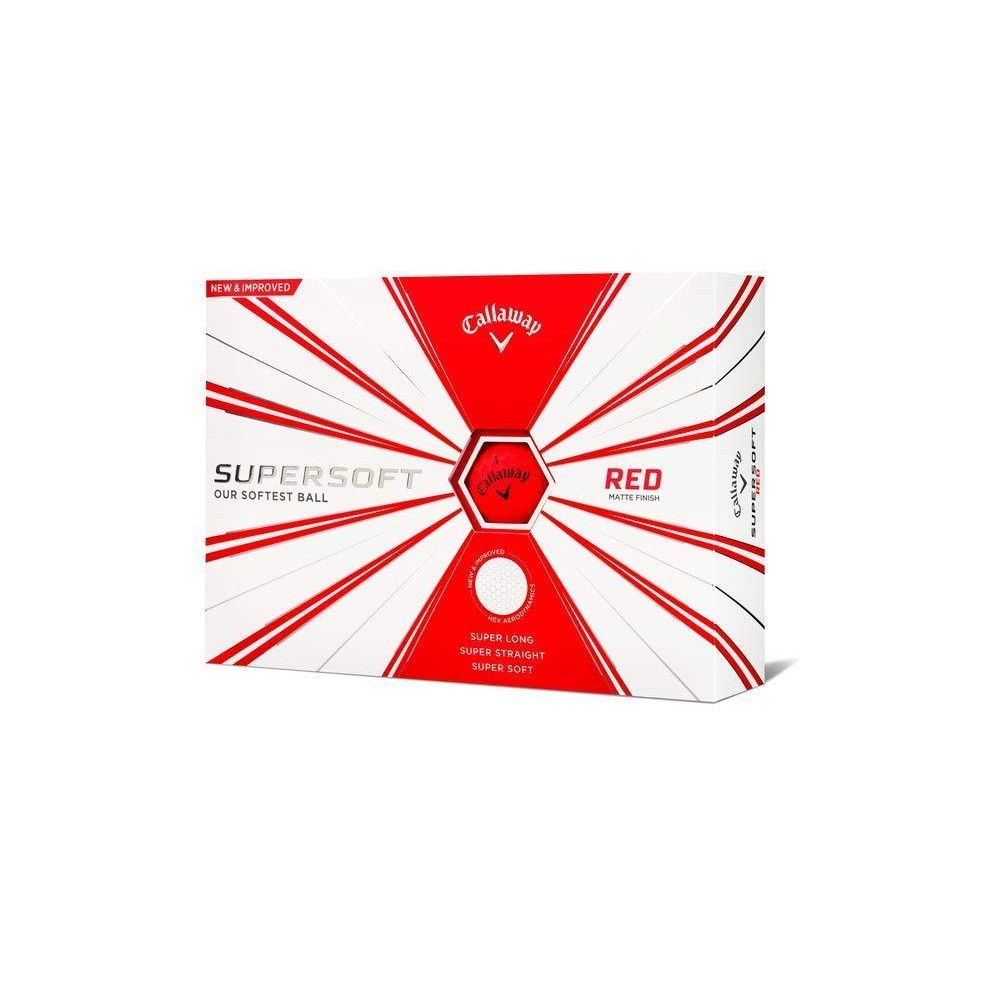 Callaway Golf Supersoft Golf Balls, (One Dozen), Red, Matte Finish