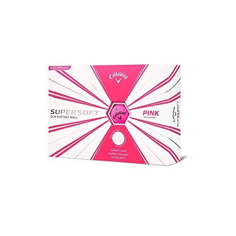 Callaway Golf Supersoft Golf Balls, (One Dozen), Pink, Matte Finish