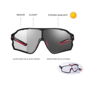 Rock Bros Photochromic Sunglasses For Men Women Cycling Driving Runing Sunglasses Bike Glasses Sports Goggles Uv 400 Protection