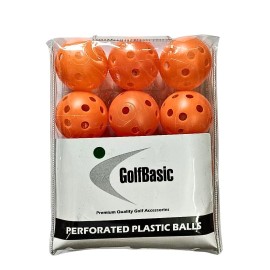 Golfbasic Perforated Plastic Golf Balls For Practice (Assorted) -Pack Of 24.