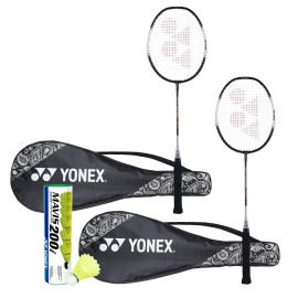 Yonex Zr 100L M200I Aluminum Strung Badminton Racquet (Black) With Full Cover