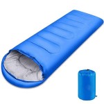 Lightweight Sleeping Bag, 3 Season Sleep Bags For Kids Adults Girls Women, Microfiber Filled Warm Cool Cold Weather 5-20 Degree For Backpacking/Hiking/Naturehike/Camping With Compression Sack -Blue