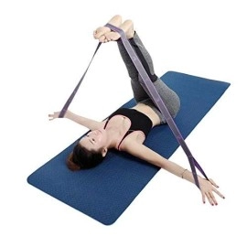 Iris Polyester Fabric 8 Loops Heavy Elastic Resistance Exercise Loop Band For Ballet Dance Yoga Pilates Gymnastics Pullup Assist Muscle Toning Stretching Physical Therapy And More - 90X4Cm