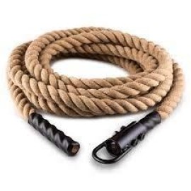 Uphill Sporting Jute Climbing Rope 15 Ft 36 Mm Thickness | Iron Handle U Shape Joot Climbing Rope