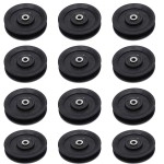 Nc Gym Machine Bearing Pulley (4 Inch) Black Wheel For Wire (Pack Of 4 8 12 16 20 24 28 32 36 40) (20)