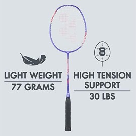 Yonex Badminton Racquet Voltric Lite 25I (G4, 77 Grams, 30 Lbs Tension),Blue,Graphite