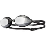 Tyr Black Ops 140 Ev Mirrored Racing Swimming Goggles For Adults, Color-Metallized Smoke