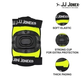 Jj Jonex Protective Set Skating And Cycling For Age 12 To Above Years Skating Guard Combo (Large, Green Full) (Myc)