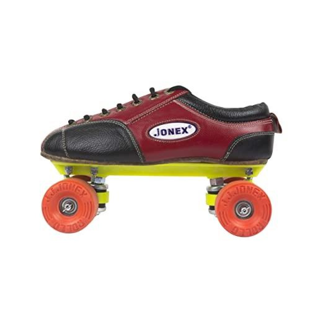 Jj Jonex Unisex Fix Body Quad Shoe Skates Rollerderbywheel Rubber For Junior With Free Bag Size 5 (24.1 Cm) (Myc), Red