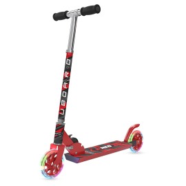 Uboard Kid Premium 2 Wheel Kick Scooter For Boys And Girls, Fully Fold-Able, 3 Height Adjustments, Aluminium-Alloy Body, Magic Led Flashing Pu Wheels - Age 3+ Years, Bis Approved