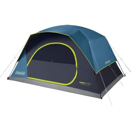 Coleman 8-Person Dark Room Skydome Camping Waterproof Dome Tent L With More Headroom & 5 Minute Set Up With Fixed Pre-Attached Poles (Get Complimentary 2 Coleman Byot Camping Nightout Event Passes)