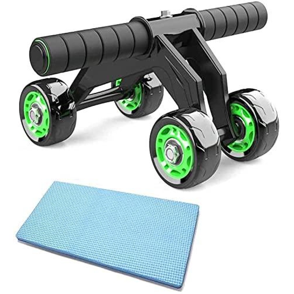 Arrowmax 4 Wheel Upgraded Ab Wheel Roller For Six Pack Abs Workout At Home Exerciser For Abdominal Stomach Exercise Training With Knee Mat Steel Handle For Men And Women Multicolor