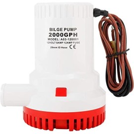 Asian Pumps & Machineries Non Automatic Bilge Pumps For Boats 2000 Gph 12V Submersible Boat Marine Plumbing Electric