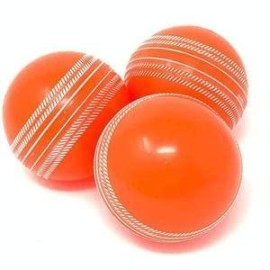 Cricket Rubber Synthetic Ball I10, Best For Cricket Practice Pack Of 3, Orange