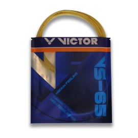 Victor Vs-65 Medium Feeling High Resilience Badminton String (0.65Mmx10M) Pack Of 2 (Gold)