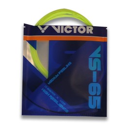 Victor Vs-65 Medium Feeling High Resilience Badminton String (0.65Mmx10M) Pack Of 2 (Green)