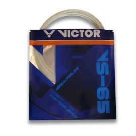 Victor Vs-65 Medium Feeling High Resilience Badminton String (0.65Mmx10M) Pack Of 2 (White)