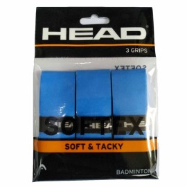 Head Softex Badminton Over Grip, Colour - Blue, (Pack Of 3)