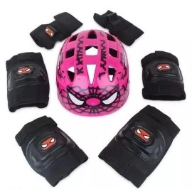 Victory-V Cycling Skating Roller Skates Protective Set Guard Kit For Kids (5-12 Yrs) (Purple,Black)