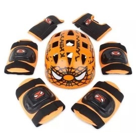 Victory-V Cycling Skating Roller Skates Protective Set Guard Kit For Kids (5-12 Yrs) (Orange)