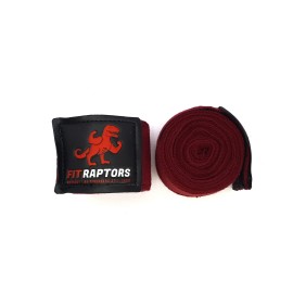 Fitraptors Cotton Boxing Hand Wrap With Thumb Loop For Men & Women Gym Accessories And Fitness Support Gloves Straps With Premium Velcro For Better Stability And Grip (4.5 Meters, Maroon)