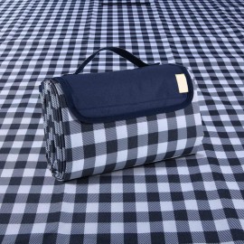 K Y Kangyun Outdoor Picnic Blanket, Extra Large Beach Blanket, Foldable Lightweight Waterproof Sand Mat, Picnic Blanket 80 X 60 For Beach Camping Hiking Park Patio (Dark Blue, 80X60 Inch)