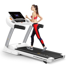 Lets Play Lp-333 Automatic Incline Motorised Treadmill For Home 120 Kg User Weight, 6Hp Peak Low Noise Ac Motor, Anti-Slip Foldable Running Machine, 14 Km/Hr Max Speed [5 Year Motor Warranty]