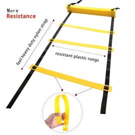 Hr Sports & Fitness 4 Meter Fixed Agility Ladder Agility Training Ladder Speed Flat Rung