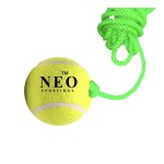 Neo Soft-Medium Hanging Tennis Ball - 3.5 Mtrs Rope (1) - With Two Knots, Nylon, Green