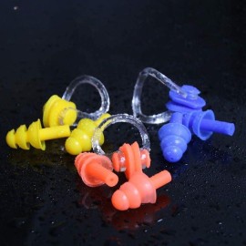 Arrowmax 6 Sets Waterproof Silicone Swimming Earplugs Nose Clip Plugs,Ear & Nose Protector Swimming Sets