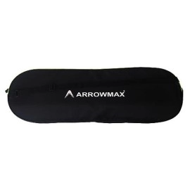 Arrowmax Great Premium Lightwieght Stylish Equipment Bag Badminton Kit Bag | Single Zip Shuttle Bag | Sports Bag For Men And Women | Waterproof And Dustproof (Black/Green)