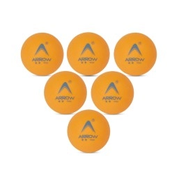 Arrowmax Table Tennis Balls - 2-Star Table Tennis Balls | High-Performance 40+ Abs Training Tt Balls | Orange Or White | Ultimate Durability For Indoor Outdoor Tt Tables (Pack Of 6) (Orange)