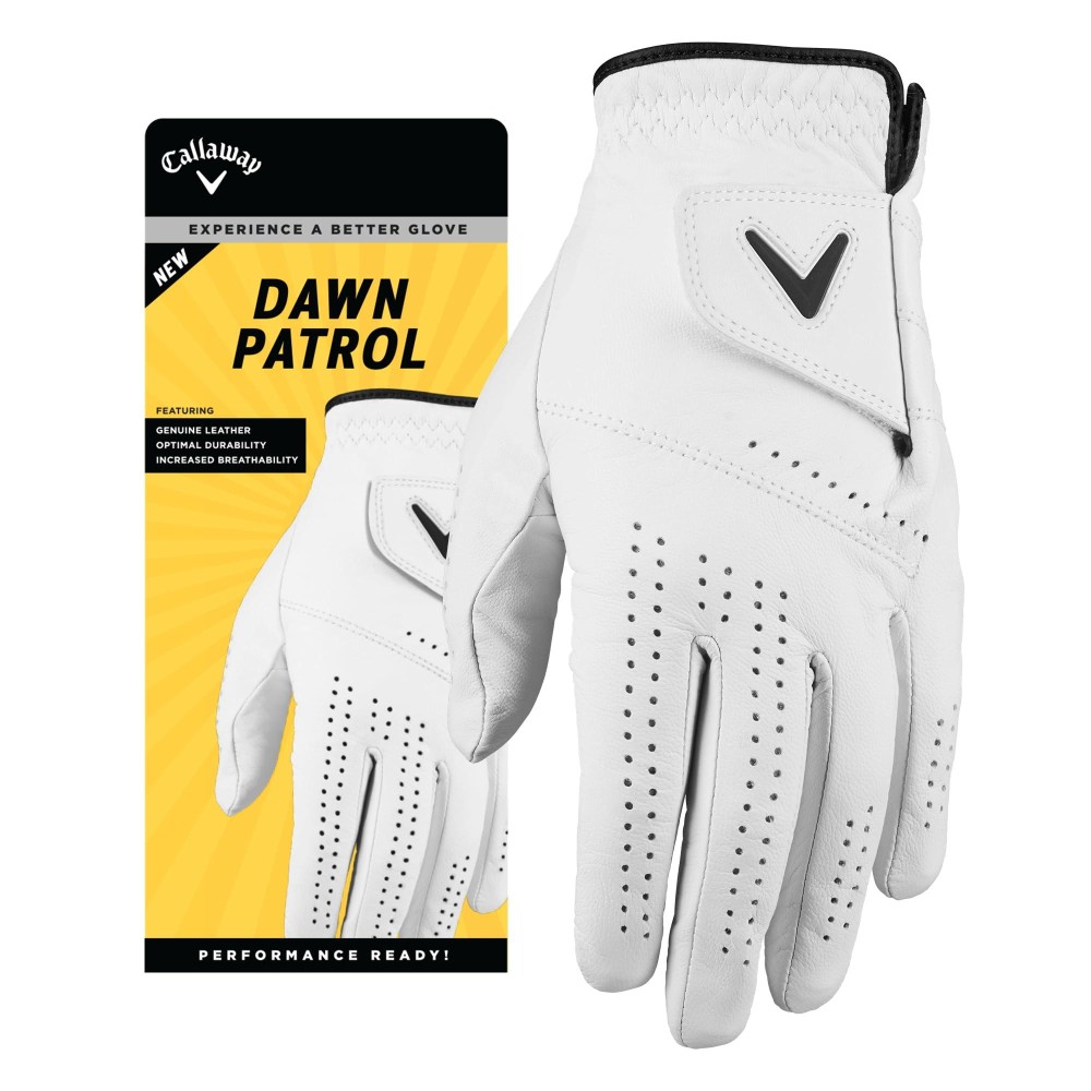 Callaway Golf Dawn Patrol Glove (Worn On Left Hand, White 2024, X-Large, Standard)