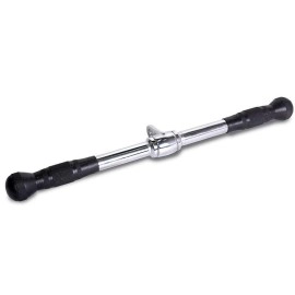 Hanzu Sports Gym Attachments Straight Handle Lat Bar With Grip Covered, Unisex, Standered Size.