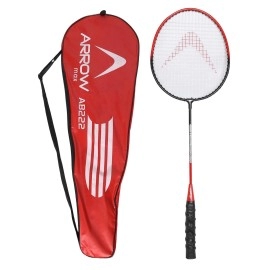 Arrowmax Professional Badminton Rackets Lightweight Badminton Racquets Set Of 2,Metal Alloy,2 Protect Case, For Beginners,Advanced Players, Men, Women, Boys, Girls, Kids (Pair-Steel-Fullsize)